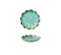 Plato de salsa Plato de cerámica retro for mojar sushi, salsa soja, platos aperitivos escritorio for el hogar(Green)