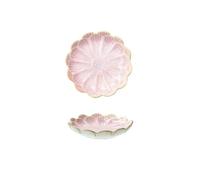 Plato de salsa Plato de cerámica retro for mojar sushi, salsa soja, platos aperitivos escritorio for el hogar(Pink)