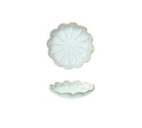 Plato de salsa Plato de cerámica retro for mojar sushi, salsa soja, platos aperitivos escritorio for el hogar(Blanco)