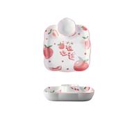 Plato de salsa Plato de porcelana for restaurante, vajilla cerámica for el hogar, platos for salsa, condimentos y albóndigas(Pink)