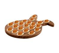 Plato de servir Lindo para huevos rellenos de Pascua - Plato de aperitivos de conejo 21 alvéolos, expositor de huevos rellenos - para cocineros aficionados, recepciones, familias,