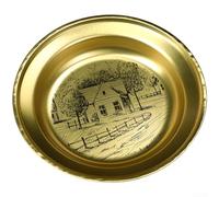 Plato de servir, para American Classic Design Hierro Fruta Postre Bandeja Rústico Espesado Plato Metal Decorativo Display Desayuno Cena (D)