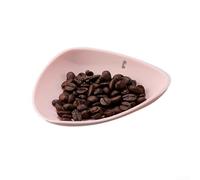 Plato de silicona para granos de café para báscula de espresso, bandeja dosificadora antideslizante con reducción estática para accesorios de barista, color blanco (rosa)
