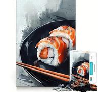 Plato de Sushi, Palillos, Rompecabezas de 1000 Piezas para Adolescentes, Juguete para desafiar la Mente, pasatiempo Relajante, Corte preciso, Bonito Regalo 38x26cm