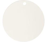 Plato de terracota, D: 15 cm, Espesor 0,5 cm, Blanco, 1pc