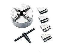 Plato de Torno, K12 80 100 125 160 200 250 130 Mandril de torno mm Sanou autocentrante cuatro mandíbulas desplazamiento 4 '' for L pequeño(K12-250)