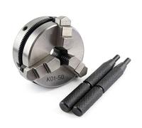 Plato De Tornos De Alta Precisión K01-50/K01-63/K01-80B/K01-100B, Con 2 Varillas De Bloqueo M14/M16/M24, Para Tornos De Madera Y Taladros Eléctricos(50mm)