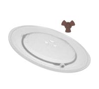 Plato de Vidrio Giratorio para Microondas 10 Pulgadas Redondo | Vidrio Transparente, Superficie Lisa y Bordes sin Rebabas, Fácil de Limpiar, Uso Doméstico y Cocina