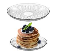 Plato de vidrio KADAX 17.5 cm, 1 unidad, Plato redondo de vidrio transparente, plato para servir de vidrio, ideal como plato de tarta, plato de postre, plato de comida o plato para compartir