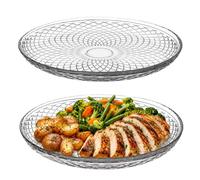Plato de vidrio KADAX 30 cm, 1 unidad, Plato redondo de vidrio transparente, Platos grandes de servir de vidrio, ideal como plato de tarta, plato de postre, plato de comida o plato para colocar