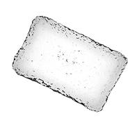 Plato de Vidrio para Aperitivos Estilo Japonés, Pequeño, Transparente | Textura de Hielo, Bandeja para Sushi y Bocados, Estilo Simple Creativo, Fácil de Limpiar