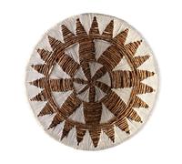 PLATO DECORATIVO 50X50X2 HOJA DE BANANA BLANCO/NATURAL
