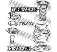 Plato del resorte Eje delantero TSI-ANH20F FEBEST para TOYOTA LEXUS