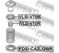 Plato del resorte Eje trasero FDSI-CA2LOWR FEBEST para FORD VOLVO
