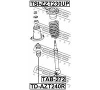 Plato del resorte Eje trasero TSI-ZZT230UP FEBEST para TOYOTA CELICA Coupé