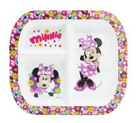 Stor Plato Infantil Minnie Mouse con 3 Compartimentos, Plástico 772ml sin BPA, Apto Microondas, Vajilla Niños Bebés