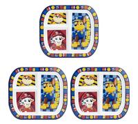 PLATO DIVIDIDO RECTANGULAR ST PAW PATROL BOY RESCUE PUPS (Paquete de 3)