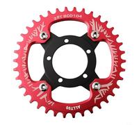 Plato eléctrico para bicicleta eléctrica 104BCD y adaptador de araña para motor de transmisión Bafang 01/02, componente de piñón de bicicleta de aleación de aluminio en rojo o negro para ciclismo de