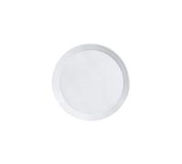 Plato en miniatura de superficie lisa, mini plato de postre para casa de muñecas, accesorios divertidos color blanco