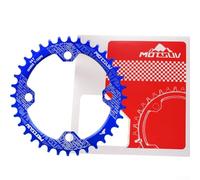 Plato estrecho ancho 32T 34T 36T 38T 104bcd para bicicleta de montaña, aleación de aluminio ligero y rígido con aspecto limpio mecanizado (blue38T)