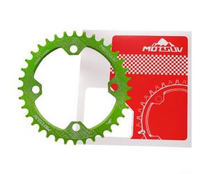 Plato estrecho ancho 32T 34T 36T 38T 104bcd para bicicleta de montaña, aleación de aluminio ligero y rígido con aspecto limpio mecanizado (Grenn38T)