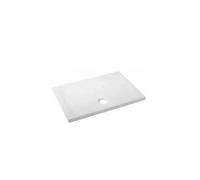 Plato extraplano de porcelana fine fire clay 100x70 cm color blanco Waterline de Unisan - Sin válvula