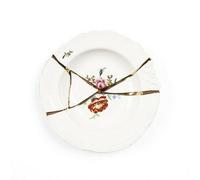 Plato Fondo En Porcelana Seletti Kintsugi Art 09622