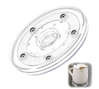 Plato giratorio acrílico Lazy Susan de 10 cm, rodamiento de plástico, estantes giratorios para especias y armarios de almacenamiento, plato transparente con rodamiento de bolas para un fácil manejo