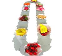 Plato Giratorio de 360° para Comida - Bandeja Ajustable de 2 m para Servir en la Mesa del Comedor, Ideal para Fiestas, Eventos y decoración del hogar - Elegante diseño Blanco para una Presen