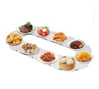Plato Giratorio de 360° para Servir Alimentos: Bandeja Ajustable para Fiestas y Eventos, Color Blanco, 200 cm/6,6 pies, Ideal para Decorar el Comedor y entretenerse.