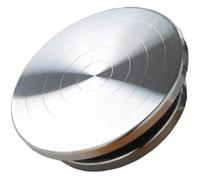 Plato Giratorio De Cerámica, Aleación Aluminio 11-30 Cm, Escultura Doble Cara, Platos Giratorios for Decoración Pasteles Arcilla(25cm)