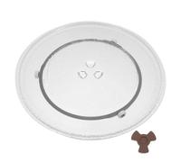 Plato Giratorio de Cristal para Microondas, Bandeja Redonda de 10 Pulgadas | Soporte Fiable y Limpieza Sencilla, Superficie Lisa Antiadherente, Bordes sin Rebabas, para Hogar y Rv