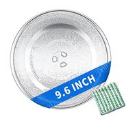 Plato giratorio de cristal para microondas de 9.6 pulgadas para LG, GE, Magic Chef, Hotpoint, Panasonic, Kenmore, etc. Bandeja de cristal de repuesto para microondas de 24,5 cm con paño de limpieza