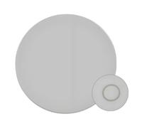 Plato giratorio de madera para servir de 110 cm, redondo, para cocina y mesa de comedor, ideal para fiestas, acabado blanco cálido, disponible en tamaños de 50 a 120 cm