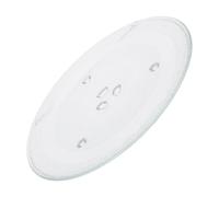 Plato Giratorio de Vidrio Templado 31,5cm para Microondas | Superficie Lisa sin Recubrimiento, Forma Redonda Transparente, Uso en Cocina Familiar, Manipulación Segura