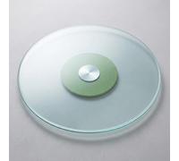 Plato Giratorio de Vidrio Templado, Lazy Susan con Base de Aleación de Aluminio y Rodamiento Silencioso, Bandeja Giratoria for Mesa de Comedor(90cm/35.4in)