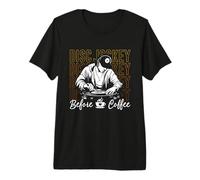 Plato Giratorio Disc Jockey Before Coffee Lover Disc Jockey Camiseta Premium