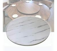 Plato giratorio grande de madera, bandeja giratoria para servir en casa, plato redondo para servir en la mesa, bandeja giratoria de sobremesa de 76 x 101 cm (color: blanco, tamaño: 50 cm/20 pulga