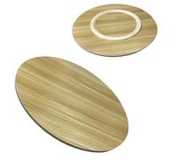 Plato giratorio grande de madera Lazy Susan de 360°, ideal para cocina o mesa de comedor, diámetro de 100 cm, ideal para entretener y servir alimentos.