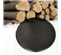 Plato giratorio grande de madera Lazy Susan de 61, 71, 81, 91, 102 cm, bandeja redonda giratoria para cocina, plato para servir en el centro de mesa, giratorio 360°, con base (color: negro, tama