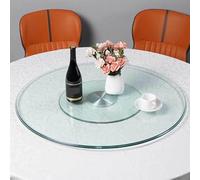 Plato giratorio grande para servir, bandeja giratoria de sobremesa, plato giratorio de cristal para mesa de comedor, centro de mesa con sistema de asistencia giratoria de giro suave (tamaño: 60