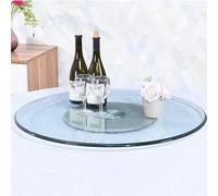 Plato Giratorio Lazy Susan de Vidrio Templado con Sistema de Asistencia Giratoria de 360° y Giro Suave. Plato para Servir en Banquetes y Mesas de Comedor(Size:85cm/33in)