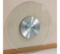 Plato giratorio Lazy Susan de vidrio templado para mesa de comedor, bandeja de servir transparente, bandeja giratoria grande de sobremesa, bandeja de exhibición resistente con rodamiento silenci