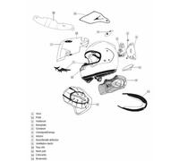 Plato giratorio para casco de moto Arai VAS Oriental TU