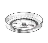 Plato giratorio para especias, organizador para cuarto de baño, armario de cocina, recipiente giratorio de 360° para frigorífico en la encimera, plástico transparente Lazyssusan plato giratorio para