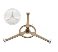 Plato giratorio para microondas, 17,8 cm, plástico para microondas (F) | Ajuste perfecto para platos de 17,8 cm, plástico resistente al calor, diseño marrón, fácil montaje sin herramientas