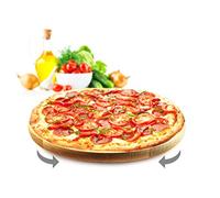 Plato giratorio para pizza, 30 cm de diámetro, de madera de haya