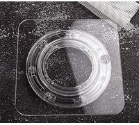 Plato Giratorio Transparente de 7 Pulgadas para decoración de Galletas con Alfombrilla Antideslizante, Base de rodamiento acrílico San SOP con Parte Superior Cuadrada Transparente, glaseado Tus