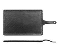 Plato H&H Decoración Pizarra Melamina Negro C/Asa Cm22X33