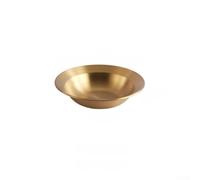 Plato hondo de acero inoxidable de estilo coreano, plato de ensalada electropulido para pasta y sopa, vajilla apilable de lujo para el hogar y el restaurante, plata, 20 cm (17 cm dorado)